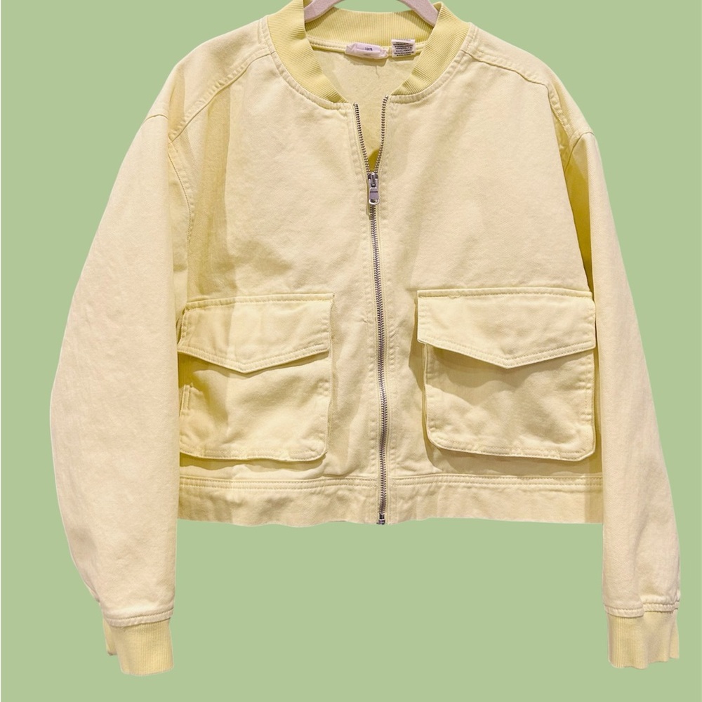 Nicole Miller Light Yellow/Green Denim Jacket